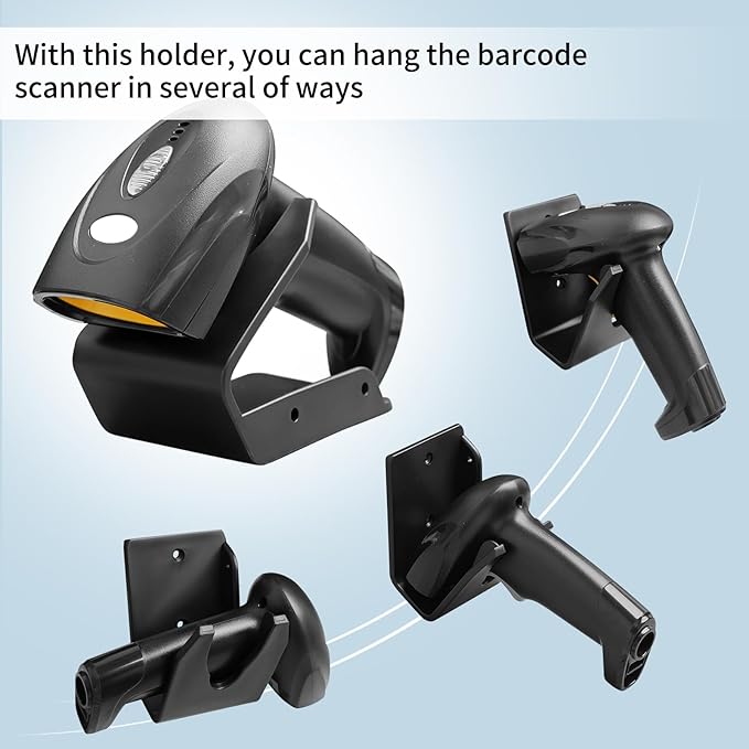 Scanner Holder for Desk Barcode Scanner for Motorola Symbol Zebra Honeywell Barcode Scanner Holder LS2208 DS3608 1300G with Screws & Adhesive Tape (2)