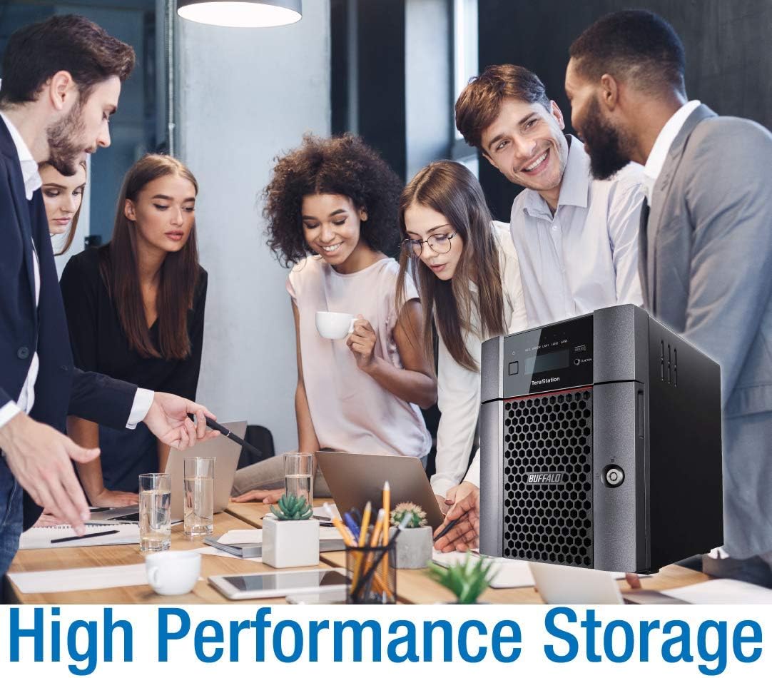BUFFALO TeraStation 5420DN 4-Bay Business Desktop NAS 16TB (2x8TB) with Hard Drives Included RAID iSCSI Network Storage File Server