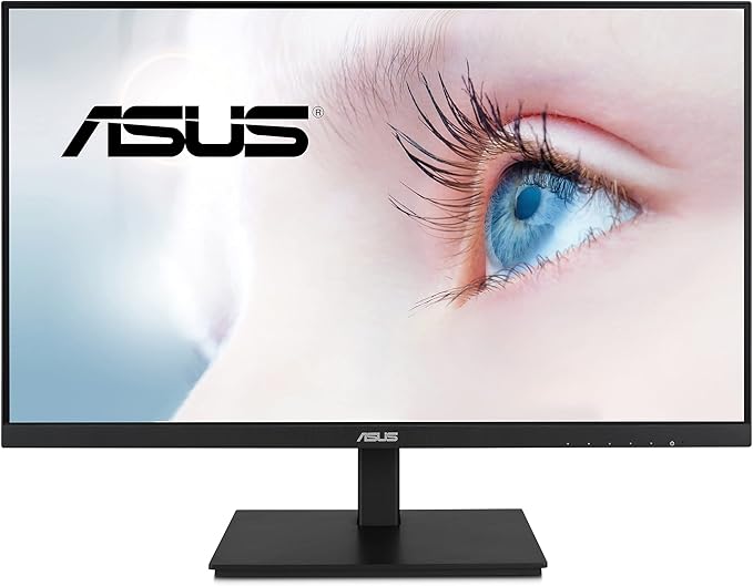 ASUS 23.8”1080P Monitor(VA24DQSB)-Full HD,IPS,75Hz,Speakers Adaptive-Sync Low Blue Light Flicker Free VESA Mountable Frameless, HDMI DisplayPort, VGA, USB hub Height Adjustable, BLACK,12.8"x21.3"x2.1"