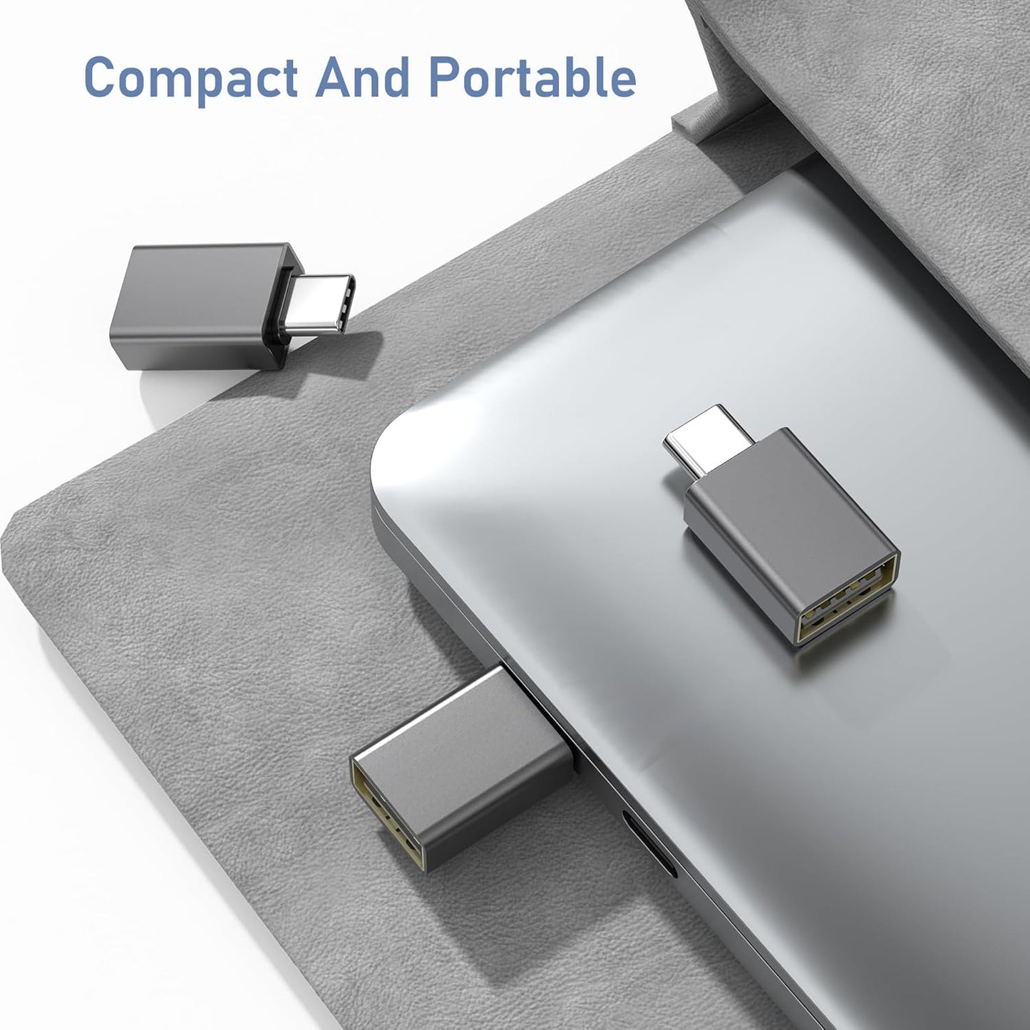 Basesailor USB C to USB Adapter 3 Pack,USBC Male to A Female 3.0 OTG MacBook Pro/Air USB Adapter,Type C Thunderbolt 4 Converter for Apple iPhone 16 15,Mac,iPad,Microsoft Surface,Samsung Galaxy S25 S24