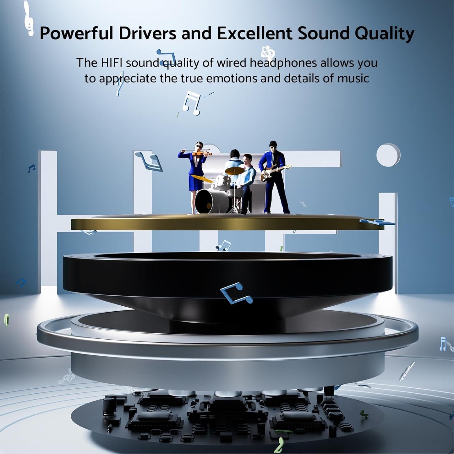 USB C Headphone with Microphone 3 Pack, Type C Wired Earbuds with Noise Isolating, in-Ear USB-C Earbuds Earphones Compatible with iPhone 15, iPhone 16, iPad
