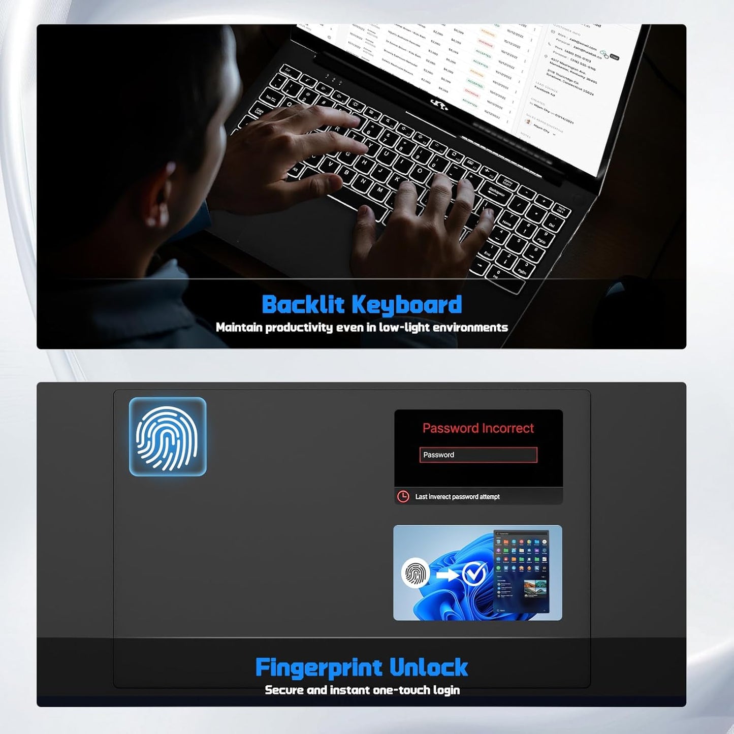 15.6" FHD IPS Student-Laptop Computer - 16GB RAM 1TB SSD, 4 Cores 13th Gen Intel N150(Beat to i3-1115G4, Up to 3.6GHz), 65W GaN Type-C, Fingerprint, Backlit Keyboard, Wi-Fi 6, BT5.2, Numpad