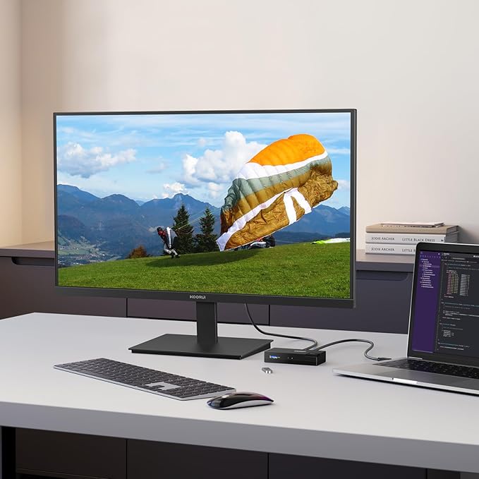 KOORUI 24 Inch 144Hz IPS Computer Monitor Full HD 1920 x 1080p Ultra-Slim Display with HDMI VGA, Adaptive Sync, 99% SRGB, VESA 100x100mm, Eye Care, Tilt, Black, E2411K