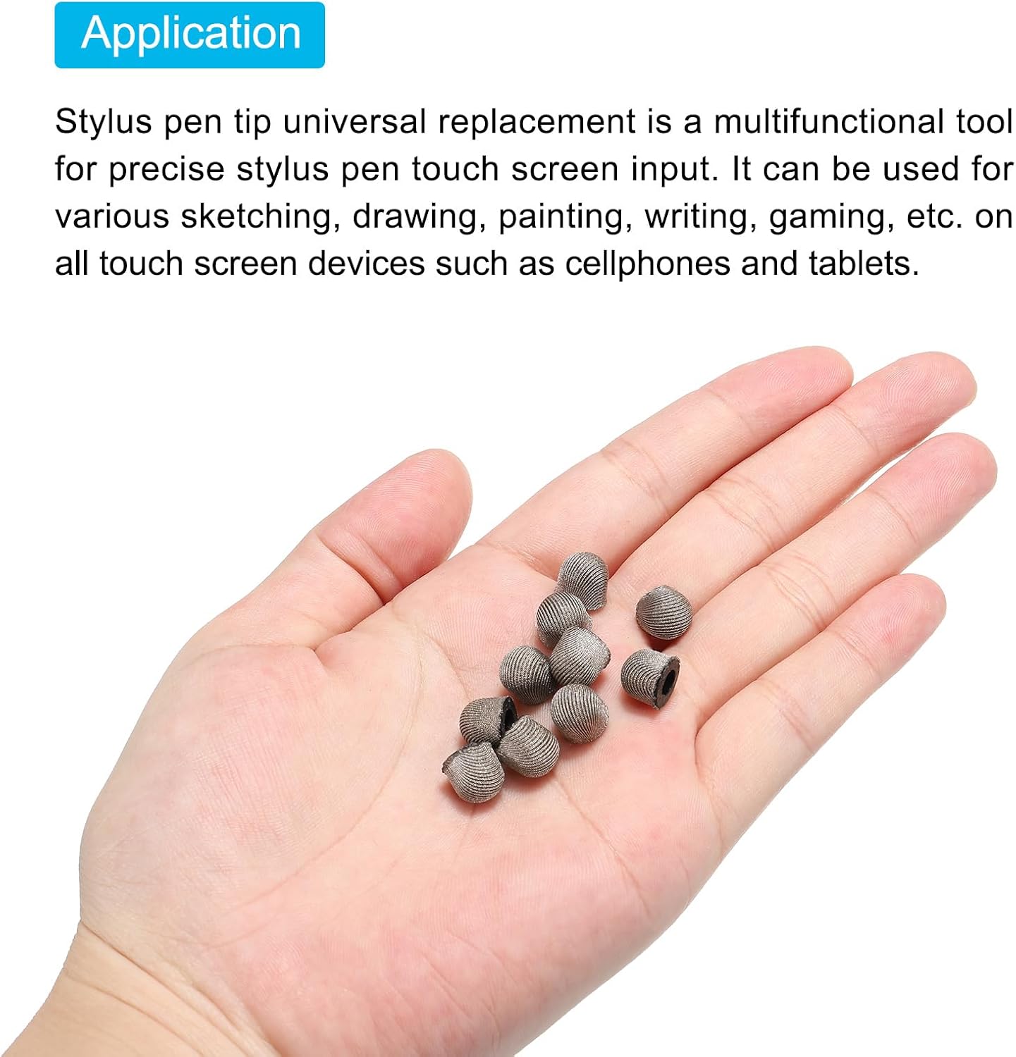 MECCANIXITY 12pcs 7mm Stylus Pen Fine Tips Conductive Fiber Capacitive Touch Screen Pens Tip Universal Replacement