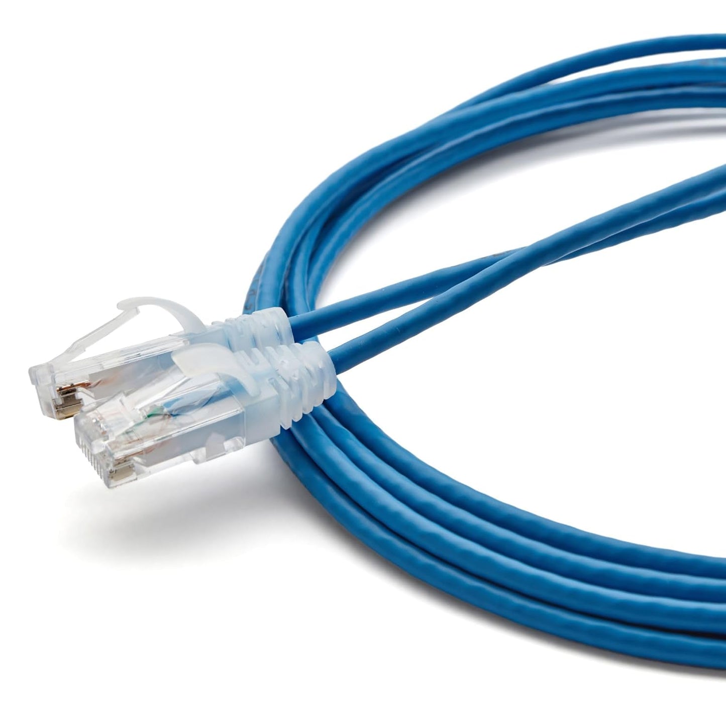 TRUECABLE Cat6 Component Rated Patch Cable, Unshielded (U/UTP), 10ft, Blue, 28AWG Solid Copper, Snagless 10G High-Speed Ethernet Cable, PoE++ 4PPoE 100W, UL Listed, RoHS-3, 1 Pack