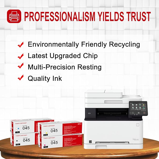 1 Pack 045 1242C001 Black Toner Cartridge: Compatible CRG045 Replacement for Canon Color imageCLASS MF631Cn MF632Cdw MF633Cdw MF634Cdw LBP613Cdw LBP610C Series i-SENSYS LBP613Cdw MF635Cx Printer