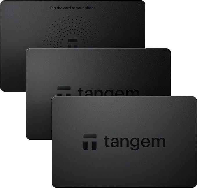 TANGEM Wallet Pack of 3 - Secure Crypto Wallet - Trusted Cold Storage for Bitcoin, Ethereum, NFT's & More Coins - 100% Offline Hardware