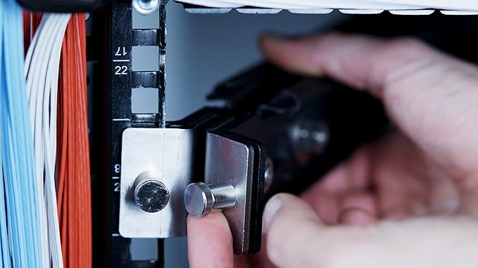 PATCHBOX Setup.exe 2 Installation Tool - Quick Mount for Patch Panel, Computer Cabinet, Server, Network Racks and Laptops - Compatible with 19” Rails, Square and Threaded Holes - Supports 50kg/100lb