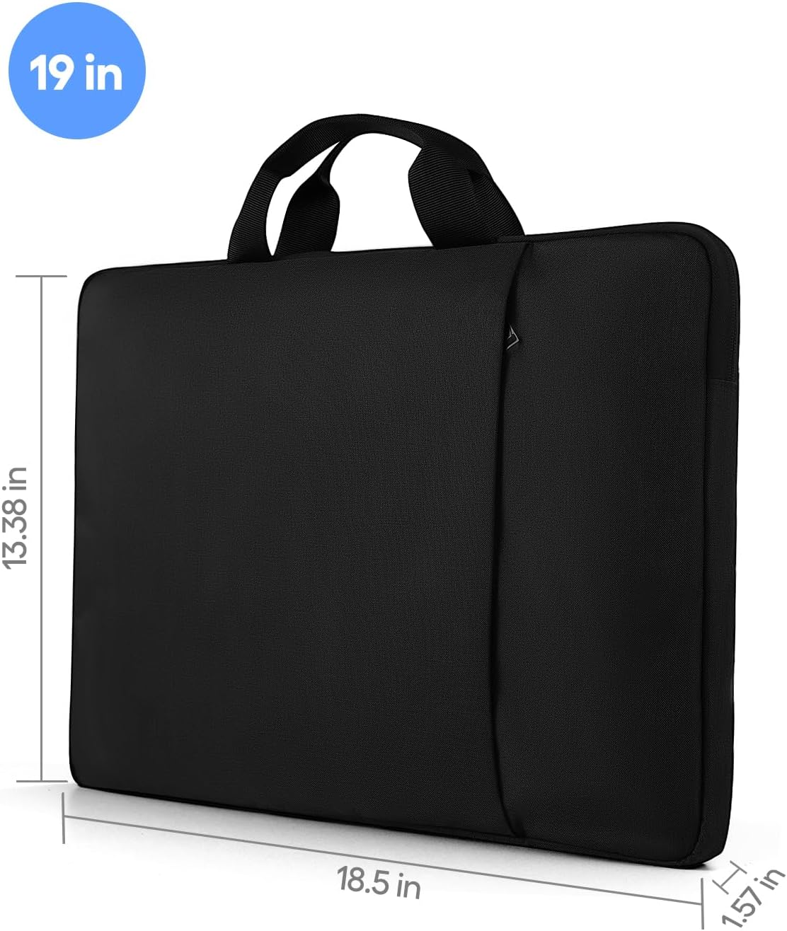 EVICIV Laptop Sleeve Case 19 inch, 360° Protective Handbags Portable Computer Cover Bag with Pocket Zipper for 17-19 inch Monitor Laptop HP Dell Lenovo Surface Notebook PC Books (Black)