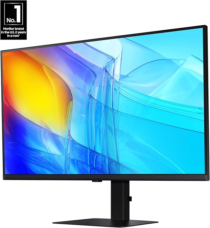 SAMSUNG 32" ViewFinity S8 (S80D) Series 4K UHD High Resolution Computer Monitor, HDR10, Multiple Ports w/ HDMI, DisplayPort, USB-A, Height Adjustable Stand, LS32D806EANXGO, 2024, 3Yr Warranty