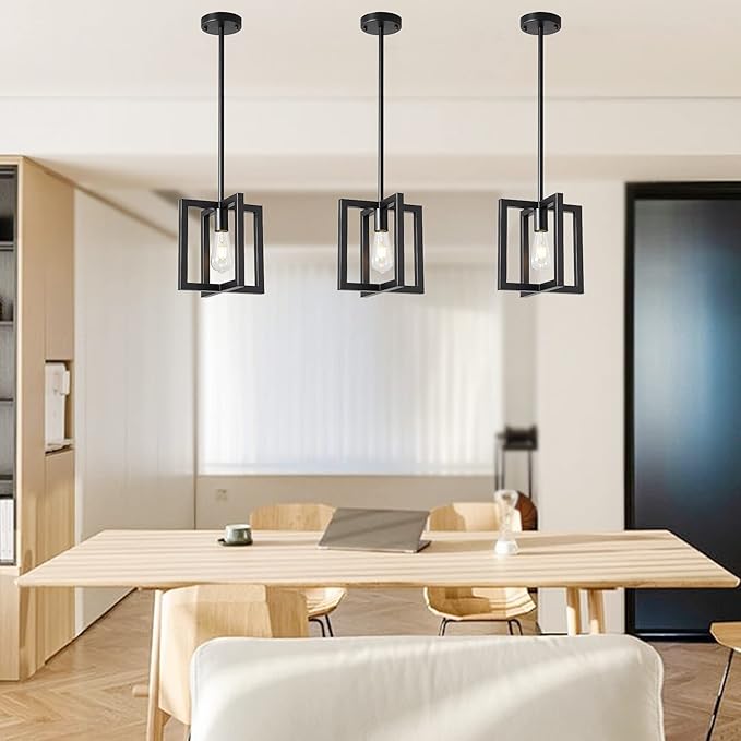 Mini Pendant Lighting for Kitchen Island Black, 1-Light Industrial Pendant Lighting