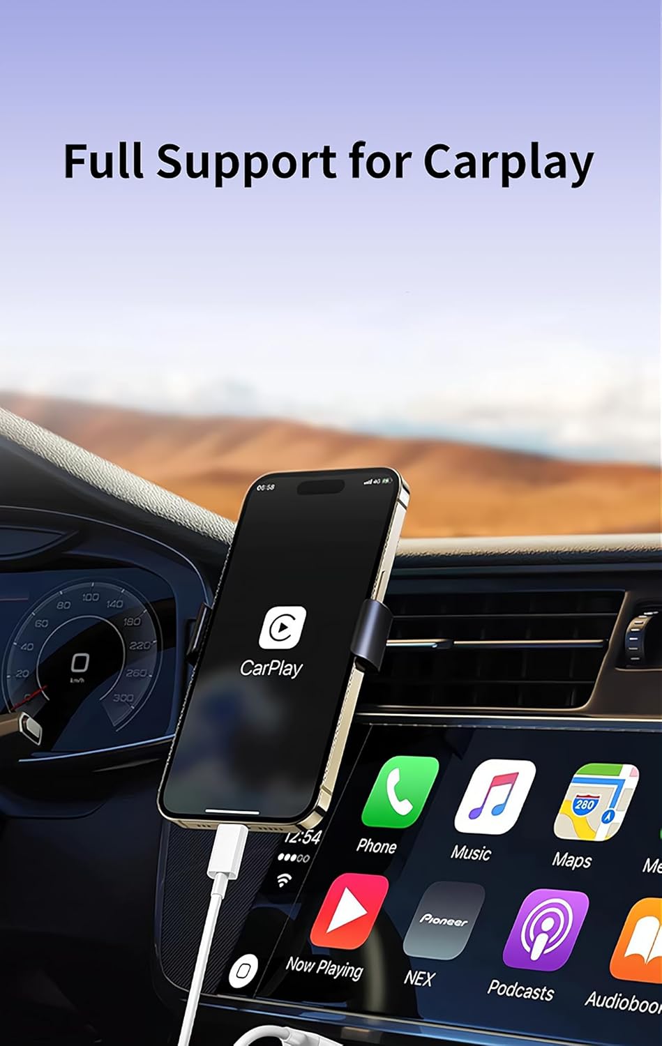 10ft Woven USB C Cable for Apple iPhone 16 Pro Max Car Charger [MFi Certified] USB-A to USB-C Cord Charge for iPhone 15 Pro/16 Plus/16Pro/15/iPad Air, Long USB to Type C CarPlay Charging Wire – White