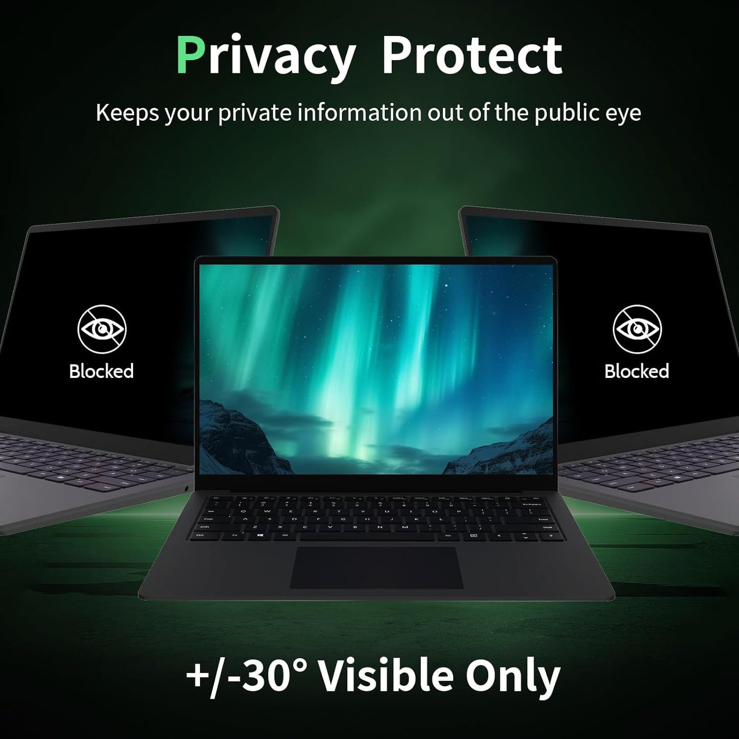 Laptop Privacy Screen 13.3 Inch-16:10 Aspect Ratio Anti-Glare Blue Light Film Computer Monitor Protector, Bubble-Free shield Removable 13in Filter for Lenovo HP Acer Asus Thinkpad Envy Xps