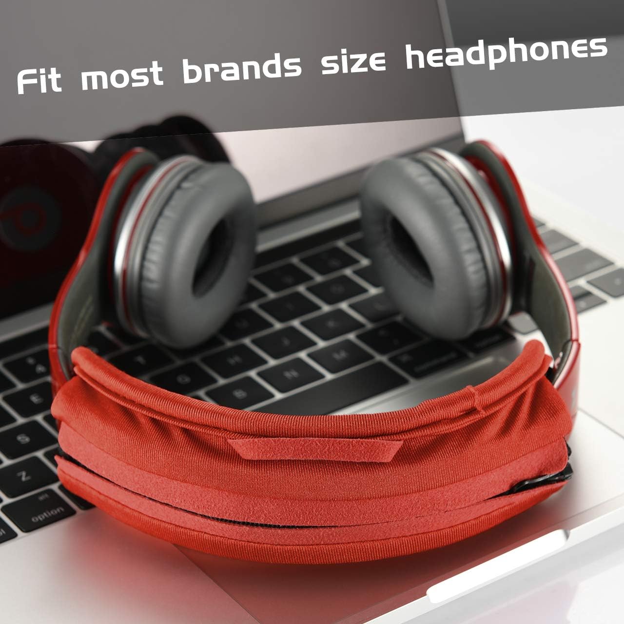 TXEsign Universal Replacement Headband Cushion Pad Cover Protector Compatible with ATH M50X, QC 35i/35ii, QC25, Solo 2/Solo 3, Studio 2/3 Headphones (Red)