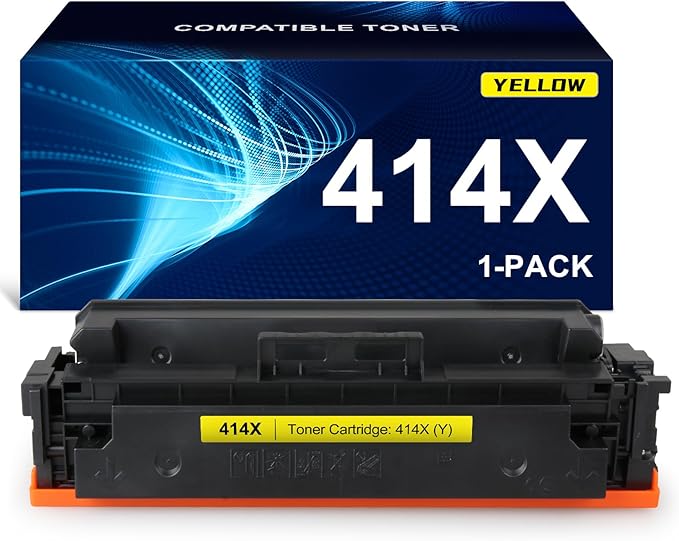 414X Compatible Toner Cartridge Replacement for HP 414A W2022A 414X W2022X Works with M454 M454dw M454dn MFP M479 M479fdw M479fdn M479dw M455dn M480f Printer W2022X (1 Yellow)