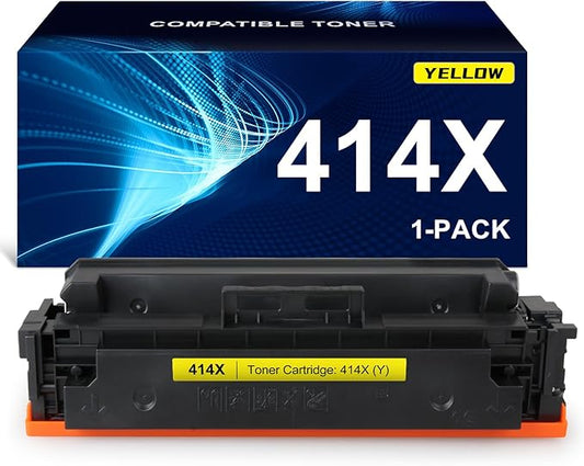 414X Compatible Toner Cartridge Replacement for HP 414A W2022A 414X W2022X Works with M454 M454dw M454dn MFP M479 M479fdw M479fdn M479dw M455dn M480f Printer W2022X (1 Yellow)