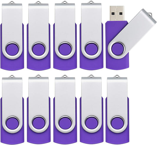 KOOTION 10PCS 16GB USB 2.0 Flash Drive 10 Pack USB Flash Drive Memory Stick Thumb Drive Flash Drives Purple