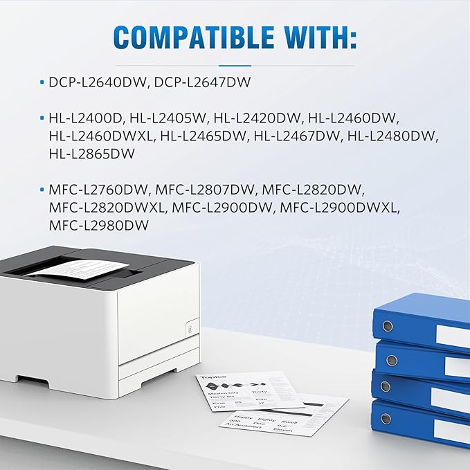 TN830XL Toner Cartridge Compatible Replacement for Brother DCP L2640DW L2647DW HL L2420DW L2460DW L2460DWXL L2465DW L2467DW L2480DW L2865DW MFC L2820DW L2900DWXL L2980DW (4 Black) High Yield