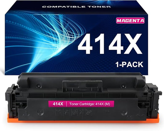 414X Compatible Toner Cartridge Replacement for HP 414A W2023A 414X W2023X Works with M454 M454dw M454dn MFP M479 M479fdw M479fdn M479dw M455dn M480f Printer W2023X (1 Magenta)