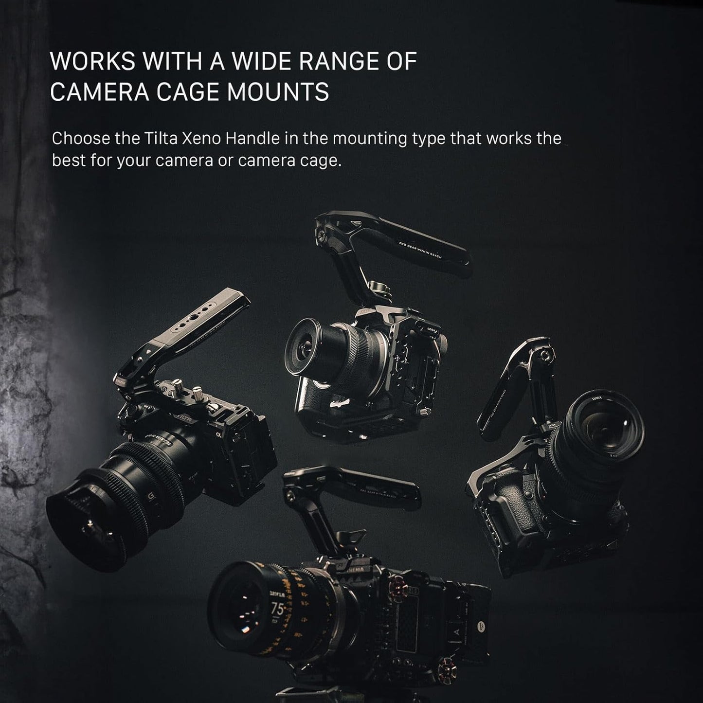 Tilta Xeno Top Handle for Filmmakers & Cameras- Black | Aluminum Alloy and Silicone Build | 1/4″-20 Threads w/Locating Points | Safety Release Pin | Comfortable Handling (1/4"-20 w/Locating Pins)