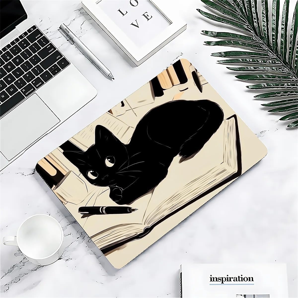 Compatible with MacBook Air 13.3 13.6 Inch Case 2022 2021 2020 2019 Plastic Hard Shell Case Cover,13.6 Air (A2681) M2 2022, Black Cat