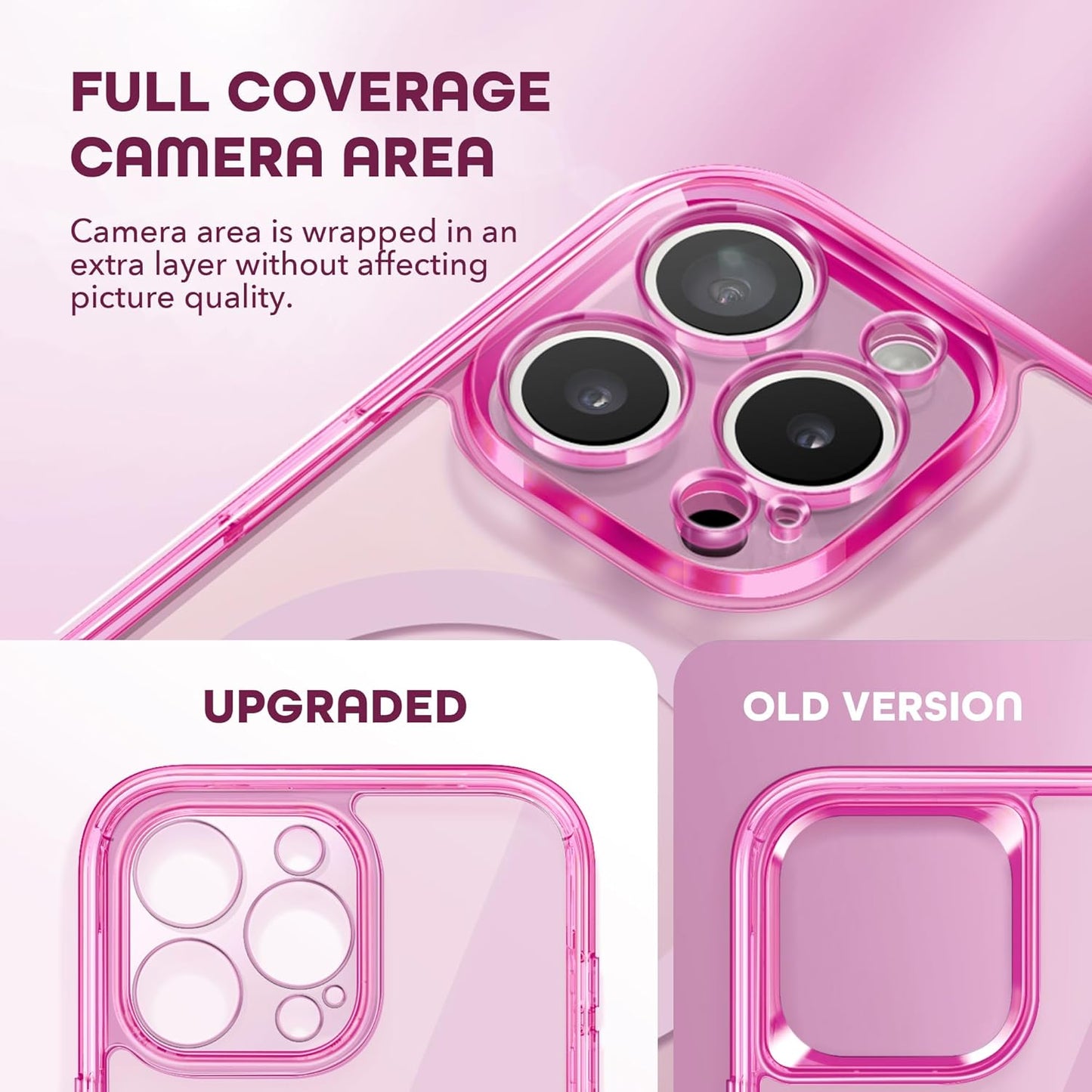 Magnetic for iPhone 15 Pro Case, Compatible with MagSafe, Built-in Privacy Screen Protector and Camera Protection, Anti Spy Full Body Dustproof Shockproof Hard Phone Case 6.1", Bright Pink