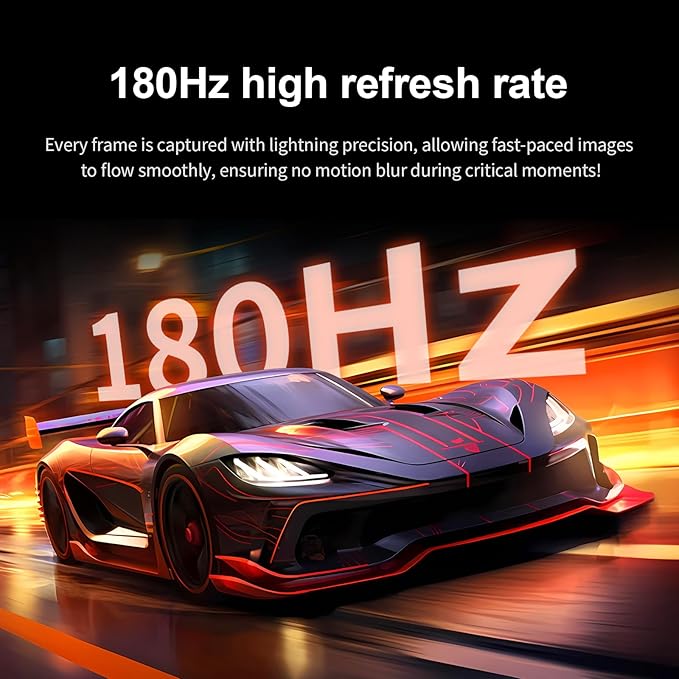 23.8-inch 180Hz Gaming Monitor,Full HD (1920 x 1080),100% sRGB Fast-IPS Panel Computer Monitor, VESA 75 * 75mm Compatible, 1000:1 Contrast Ratio, HDMI & DP & USB Ports (R23 Blitz)