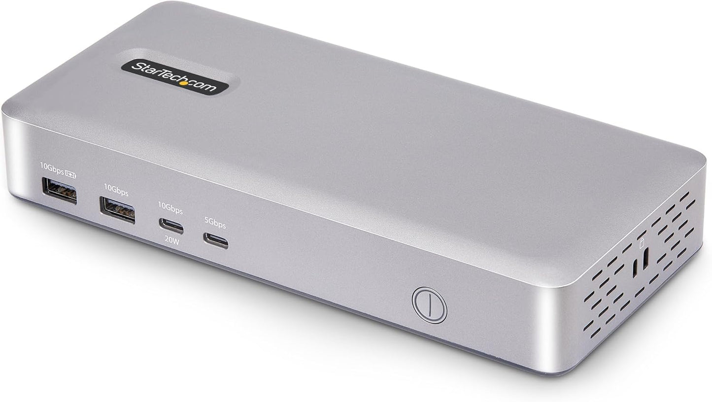 StarTech.com USB-C Docking Station (10-in-1, USB4), Up to 100W Charging for Laptop, 40Gbps Data Transfer, 2.5Gb Ethernet, Single 8K, Dual 4K Display, 6X USB (Not MacOS Compatible)