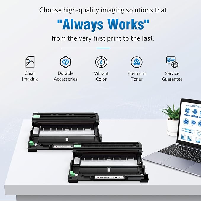 DR730 Drum Unit Compatible Replacement for Brother DR730 DR-730 DR760 Drum Unit for Brother Printer mfc-l2710dw mfc-l2717dw mfc-l2750dw mfc-l2690dw Drum, 2PK Black, 12000 Page, High Yield