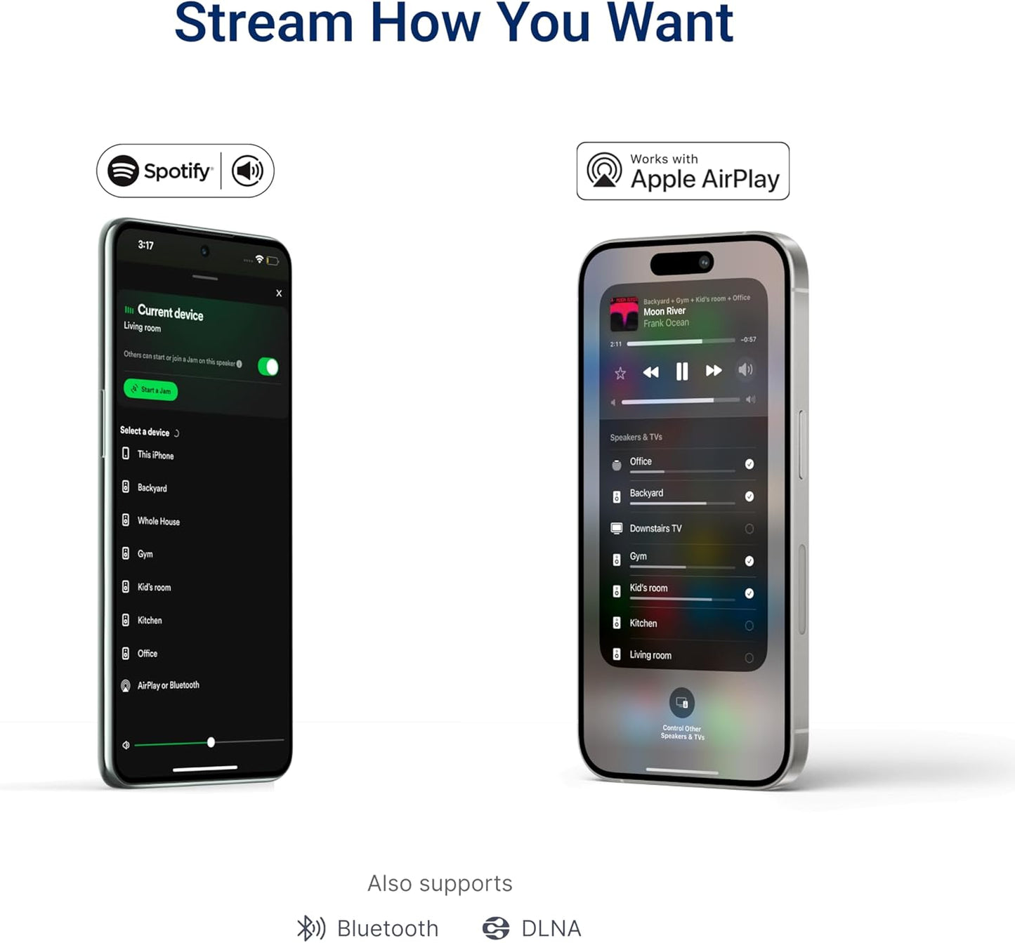 Juke-8: 8 Zone Multi-Room Amplifier | Built-in Music Streaming & Wireless App Control | Supports 8 Audio Sources Simultaneously | Whole Home Audio System | Airplay 2, Spotify Connect, Bluetooth