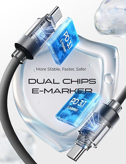 LISEN USB C Cable Charger Type C (10FT,100W) Soft Silicone USBC to USBC for Switch 2 iPhone 16 Pro Max Charger Cord, iPhone 15, MacBook Pro/Air, iPad Pro/Air, Samsung S25, Black