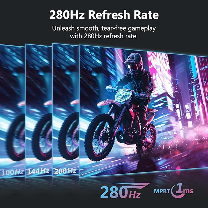 Z-Edge 27 inch Curved Gaming Monitor, FHD 1080P 240Hz 280Hz Curved 1500R Computer Monitor, Fast MPRT 1ms Monitor, 350nits, 16.7M Colors, 4000:1 Contrast, UG27P 2X DP 1.2 Ports and 2X HDMI 2.0 Ports