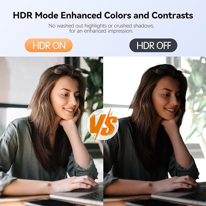 ‌2K AI Webcam for PC,1080P 60fps TOF Computer Camera with 8X Digital Zoom USB 3.0 Webcam with Remote Control/HDR/Dual Noise Cancelling Mics for Streaming & Meeting on Zoom/Teams/Facetime