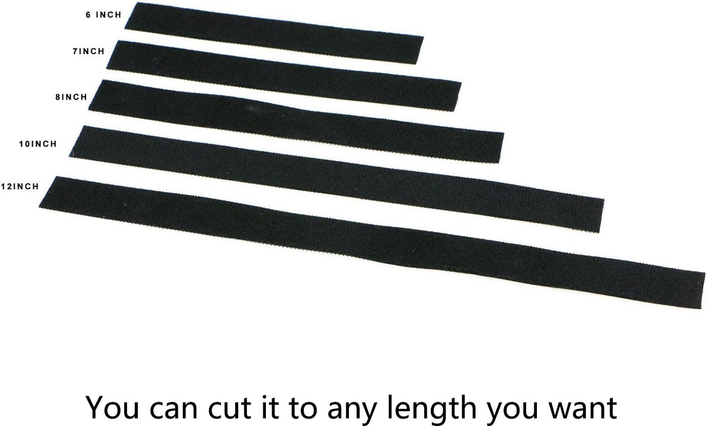 Reusable Fastening Tape Cable Ties 3/4 Inch Double Side Hook Roll (25 Yard, Yellow)