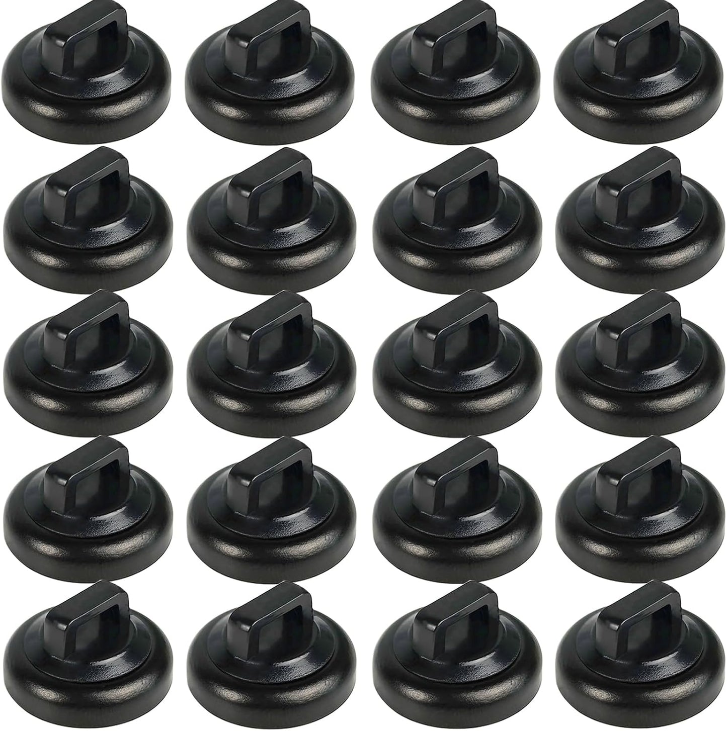 Magnet Zip Tie Mount Magnetic Zip Ties Mount Base Holder Multipurpose Wire Cable Holder Mount Wire Clips Management for Home Office Marine Electrical Wiring (D19 0.75in, 20 Piece)