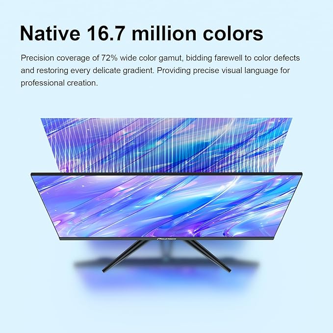 23.8-inch Full HD(1920 x 1080) Gaming Office Monitor,100Hz Fast-IPS Panels Computer Monitor, VESA 75 * 75mm Compatible, 100% sRGB, HDMI & VGA Ports（ R23 Pulse）