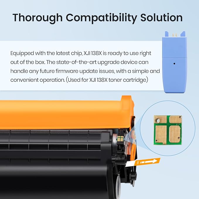 XJI 138X(with Chip) High Yield 2 Pack Compatible Toner Cartridges Replacement for HP 138 X A W1380X 138A W1380A Ink, for Laser Jet Pro 3001dn 3001dw MFP 3101fdn 3101fdw 3101sdw Printer Black