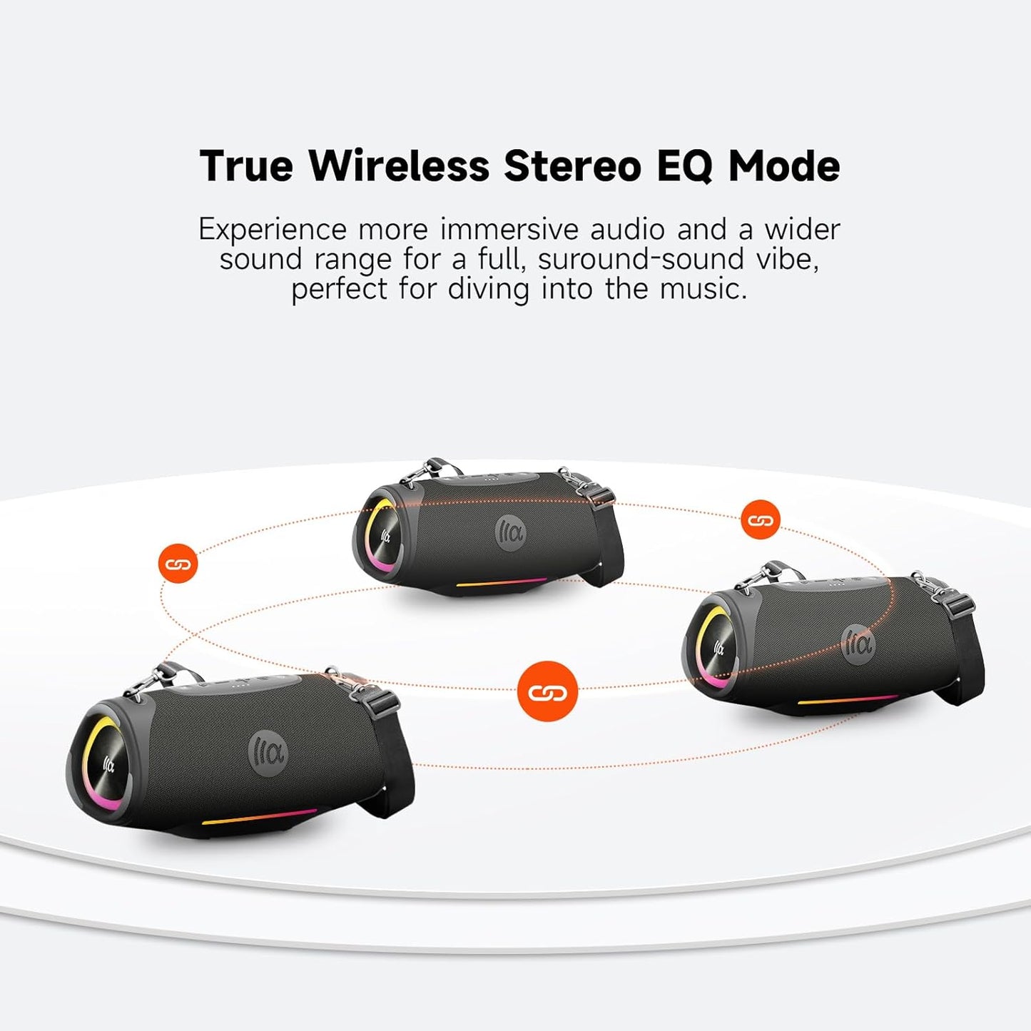 Portable Loud Bluetooth Speaker, 60W Large Subwoofer Wireless Bluetooth 5.3 with Powerbank USB Charge Out,Waterproof IPX7,Rugged Outdoor Boombox for Party,Beach,Golf Life,Pool, Shower,Bike Use