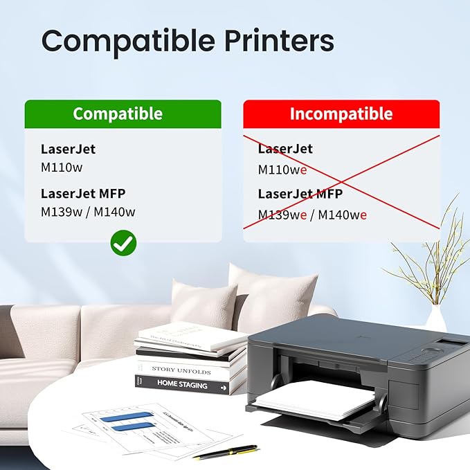 XJI 141X(with Chip) Compatible Toner Cartridges High Yield Replacement for HP 141 X A W1410X 141A W1410A Ink, for Laser Jet M110w MFP M139w M140w Printer Black