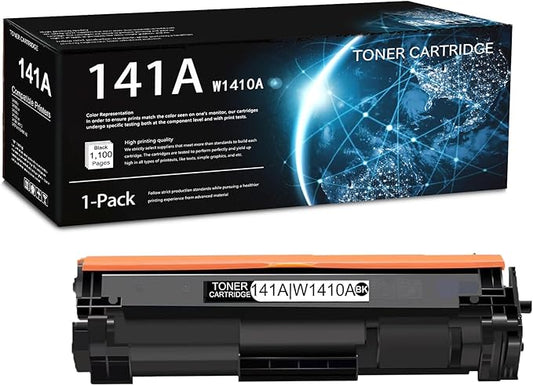 1 Pack 141A Black Toner Cartridge (with Chip) | Replacement for HP 141A Work with M110w M110we M140w M140we M109-M112 MFP M139-M142 Printer | W1410A