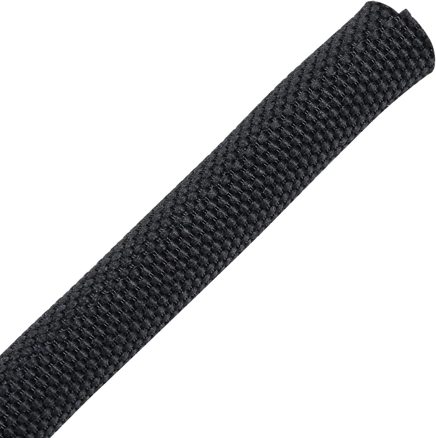 Automotive Wire Sheathing Split Wire Loom Braided Mesh Woven Cable Sleeve for Wires/Cable Cord Protector (5/16" - 48 Feet)