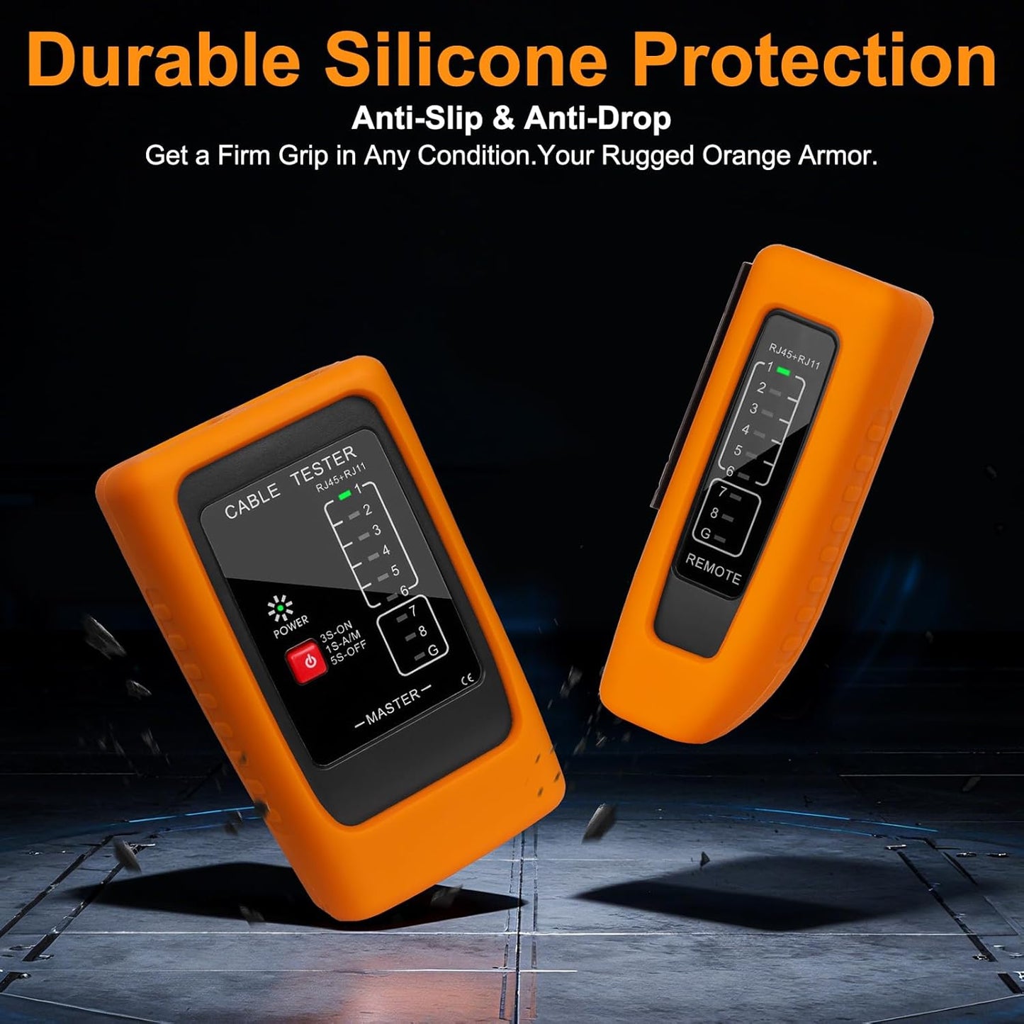 Network Cable Tester and Ethernet Tester with POE Detection, 300m Remote RJ45 Tester for Cat5/Cat6 Cable, Automatically Checks Continuity, Open, Short, Crossover (Battery Not Included)