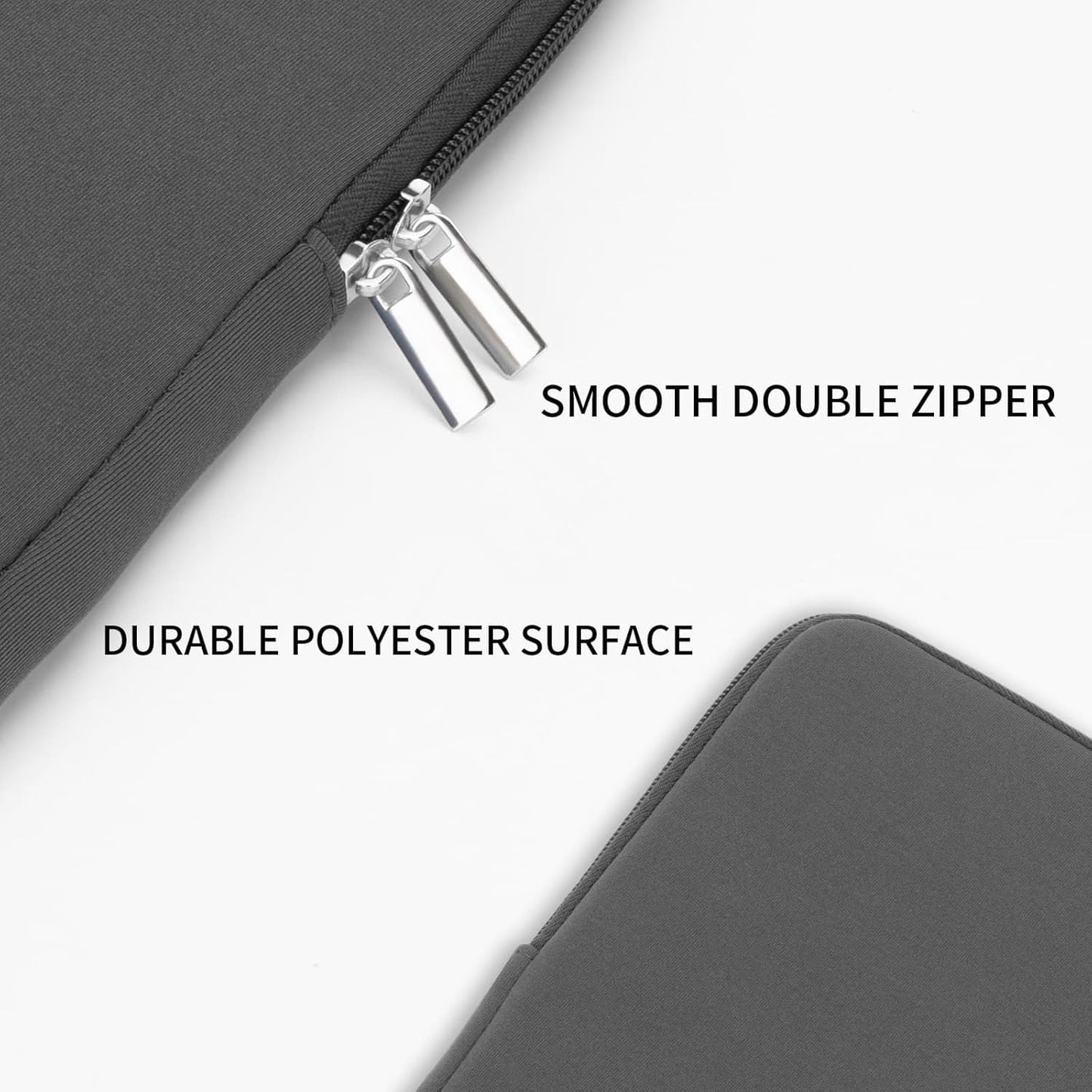 RAINYEAR 14 Inch Laptop Sleeve Protective Case Soft Lining Padded Zipper Cover Carrying Bag Compatible with 14" Notebook Computer Tablet Ultrabook Chromebook (Gray, Upgraded Version)