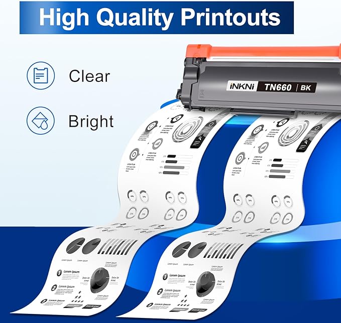 InkNI Compatible DR630 Drum TN660 Toner Cartridge Replacement for Brother DR630 TN660 TN630 High Yield Compatible for Brother HL-L2300D L2540DW L2320D L2360DW L2380DW L2700DW Printer (Black, 3-Pack)