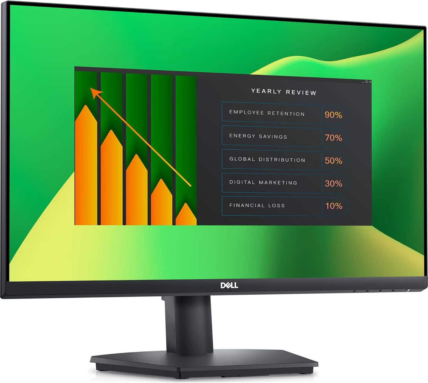 Dell 24" FHD VA (1920x1080) 60Hz Flicker Free Monitor, Anti-Glare Display, 1 x DisplayPort, 1 x VGA, VESA Mount (100x100mm), Home & Business, Black (2025) & ErgoFlexy Dual Monitor Mount(2Pack)