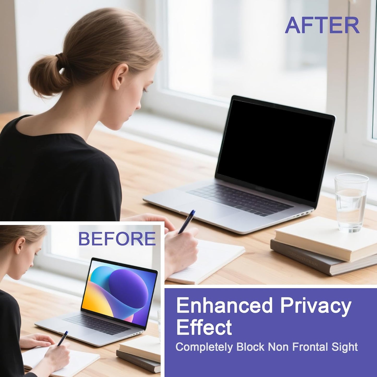 360° Privacy Screen Protector for MacBook Pro 16 Inch (2021-2024, M1, M2, M3, M4, Pro, Max), Privacy Screen Filter for MacBook Pro 16 Inch Anti-Spy/Anti Fingerprint/Anti Blue Light/Anti Glare