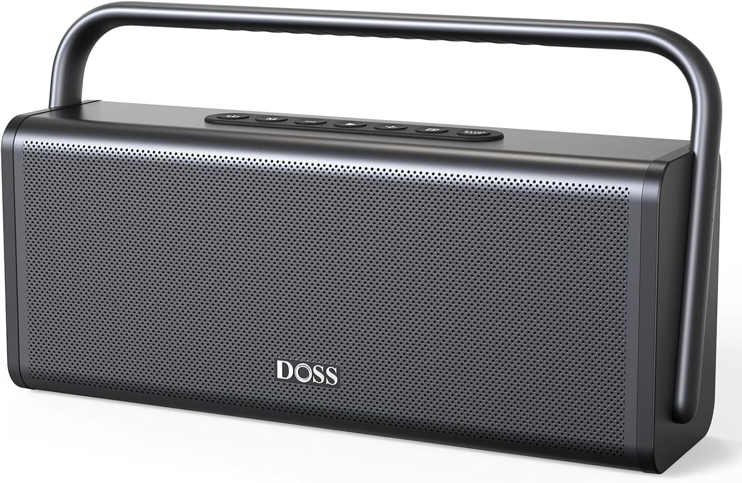 DOSS SoundBox XL Pro Bluetooth Speaker with 50W Powerful Stereo Sound, Extra Bass,16H Playtime, Integrated Metal Body, Aluminum Alloy Handle, Portable for Home, Office, Backyard, Camping