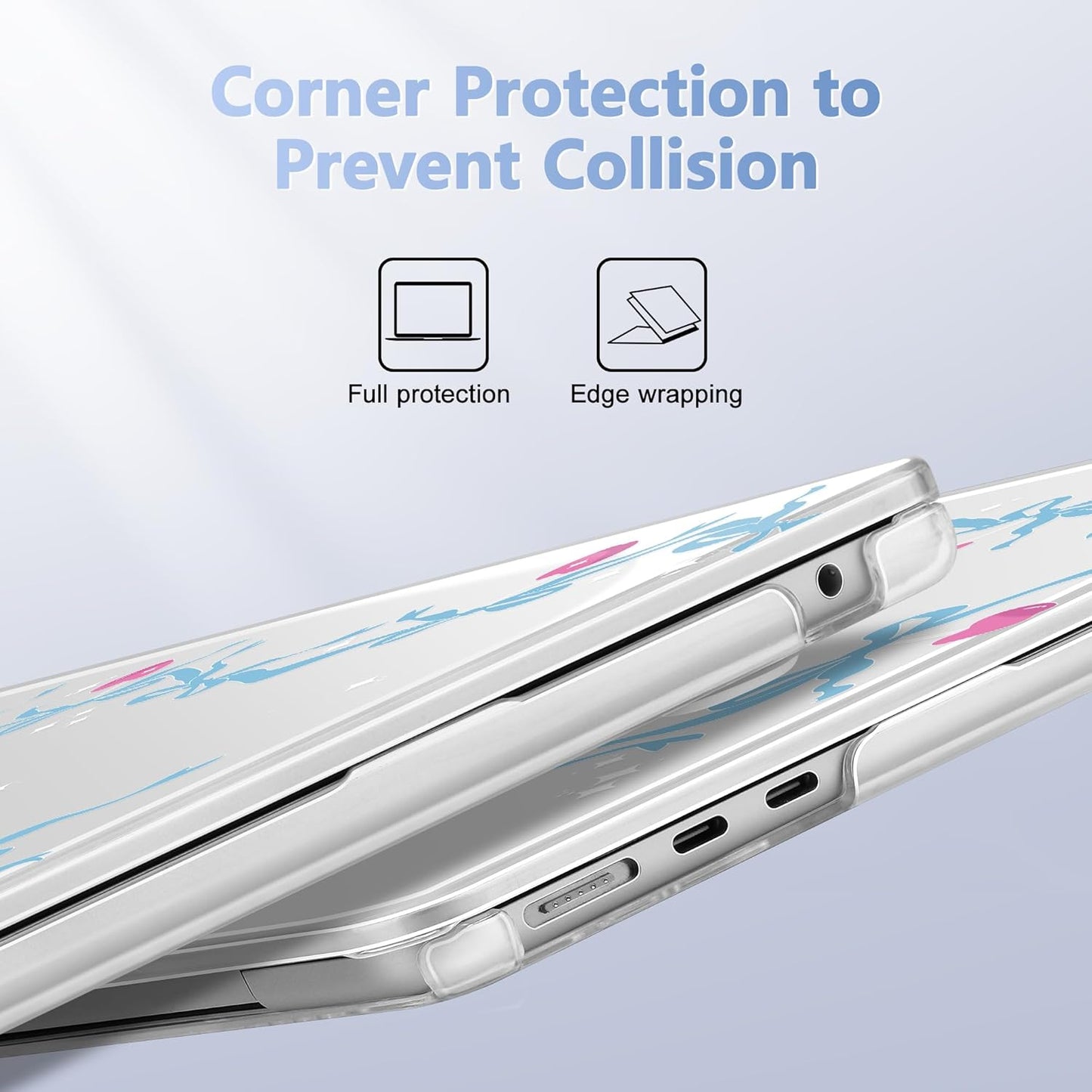 Case for MacBook Air 15 Inch 2025 2024 2023 Release M4 A3241 M3 A3114 M2 A2941, Hard Shell with Screen Protector & Keyboard Cover, Compatible with Touch ID, Cherry Bow