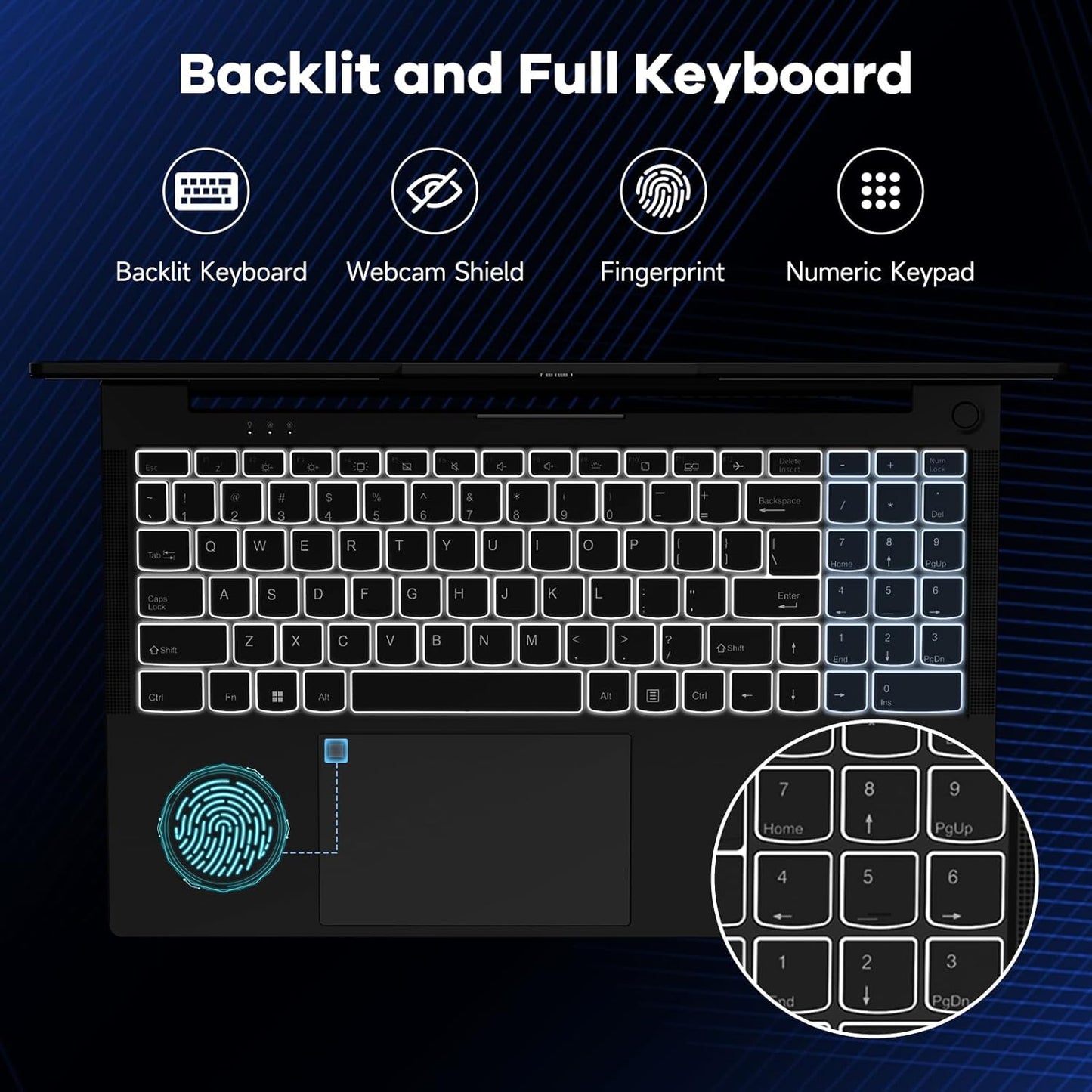 NIMO 15.6" IPS FHD-Gaming-Laptop, AMD Ryzen 5 6600H 6 Cores 64GB DDR5 RAM 2TB SSD (Beat i7-1165G7, Up to 4.5GHz) Radeon 660M GPU-Computer with Backlit Keyboard 100W Type-C Fingerprint Win 11