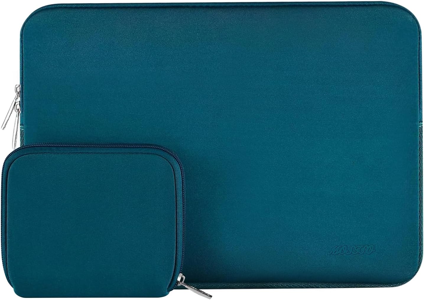 MOSISO Laptop Case 13.3 inch, 13-13.3 inch Laptop Sleeve Bag Compatible with MacBook Air/Pro 13 / Pro 14, HP Dell ASUS Lenovo Notebook, Neoprene Computer Sleeve Bag with Small Case, Deep Teal